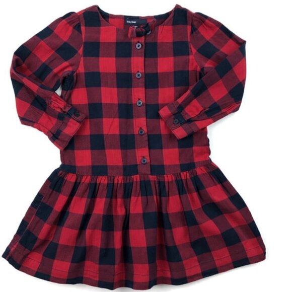 GAP Other - Baby Gap Red/Black Buffalo plaid Dress Size 5 yrs